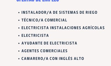 Ofertas de empleo de la Agencia Municipal de Colocación #Mazarrón Los interesados deben acudir al Centro de Iniciativas Municipales de Empleo (CIME ) situado en la Avenida de la Constitución de Mazarrón