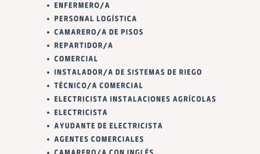 OFERTAS DE EMPLEO DE LA AGENCIA MUNICIPAL DE #Mazarrón