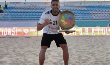 El futbolista mazarronero Chiky Ardil, se ha proclamado campeón de la Euro Winners Cup de fútbol playa con el equipo Casa Benfica en el torneo disputado en Nazaré.