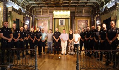 ONCE NUEVOS AGENTES DE POLICÍA LOCAL TOMAN POSESIÓN DE SU CARGO EN EL AYUNTAMIENTO DE MAZARRÓN