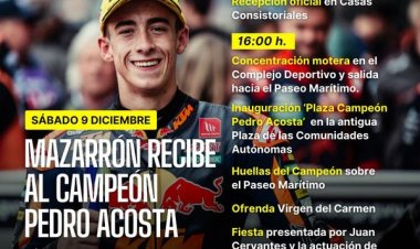 Mazarrón recibirá a Pedro Acosta el próximo sábado  9 de diciembre