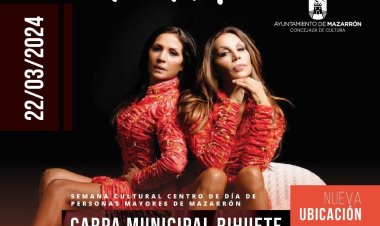 Cambio de ubicación del concierto de Azúcar Moreno programado en la III Semana Cultural del Centro de Día de Mazarrón tras la gran demanda de nuestros mayores.