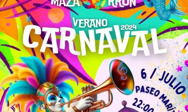 Prepárate para el esperado Carnaval de Verano de Puerto de Mazarrón este 6 de julio a partir de las 22:00 horas en el Paseo Marítimo.