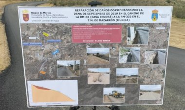 VISITA A LAS OBRAS DE REHABILITACIÓN DEL CAMINO QUE UNE LA CARRETERA RM-332 y la RM-D4 (CASA COLORÁ), EN LA PEDANÍA DE LEIVA