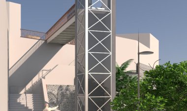 Comienzan las obras del ascensor panorámico de Puerto de Mazarrón
