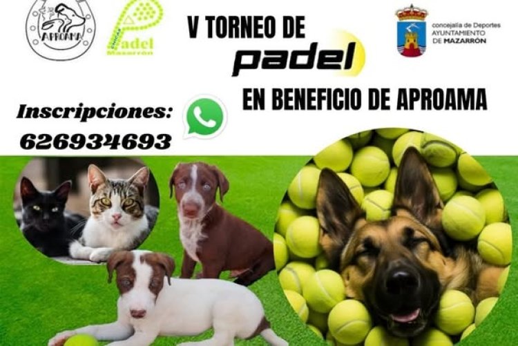 Presentan el V Torneo de Pádel a beneficio de APROAMA, una cita imprescindible para amantes del deporte y los animales.