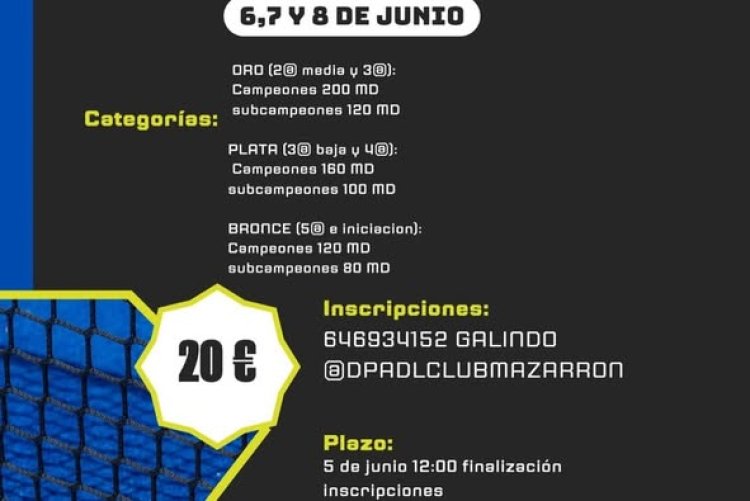 Presentan el Torneo D’Padl Welcome Summer, que se celebrará los próximos 6, 7 y 8 de junio.