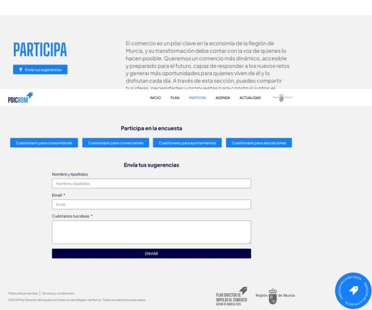 El Gobierno regional impulsa el futuro del comercio minorista con un plan participativo a través de una nueva plataforma digital