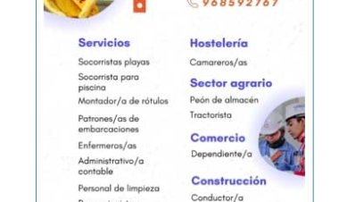 Ofertas de empleo activas de la Agencia de Colocación del Ayuntamiento de Mazarrón