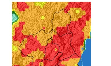 Nivel de riesgo de incendio forestal previsto para hoy miércoles EXTREMO o MUY ALTO en toda la Región de Murcia