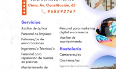 Ofertas de empleo activas de la Agencia de Colocación del Ayuntamiento de Mazarrón