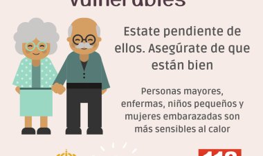 Las autoridades sanitarias reiteran hoy la necesidad de protegerse para evitar que el calor afecte a la salud.  Riesgo naranja (medio) en el Altiplano, Noroeste, Vega del Segura y Campo de Cartagena y Mazarrón