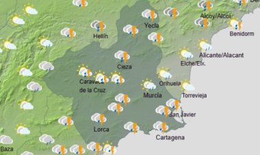 Llegan las lluvias a la Región de Murcia.  Las temperaturas irán en descenso generalizado, estimándose una temperatura máxima en  Mazarrón de 32 ºC, el Jueves 24 de Julio.