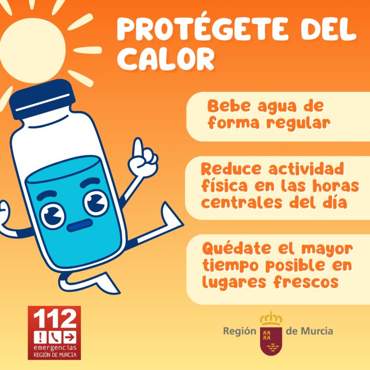 Las autoridades sanitarias advierten de riesgo para la salud por el calor hoy en la Vega del Segura y el Campo de Cartagena y Mazarrón