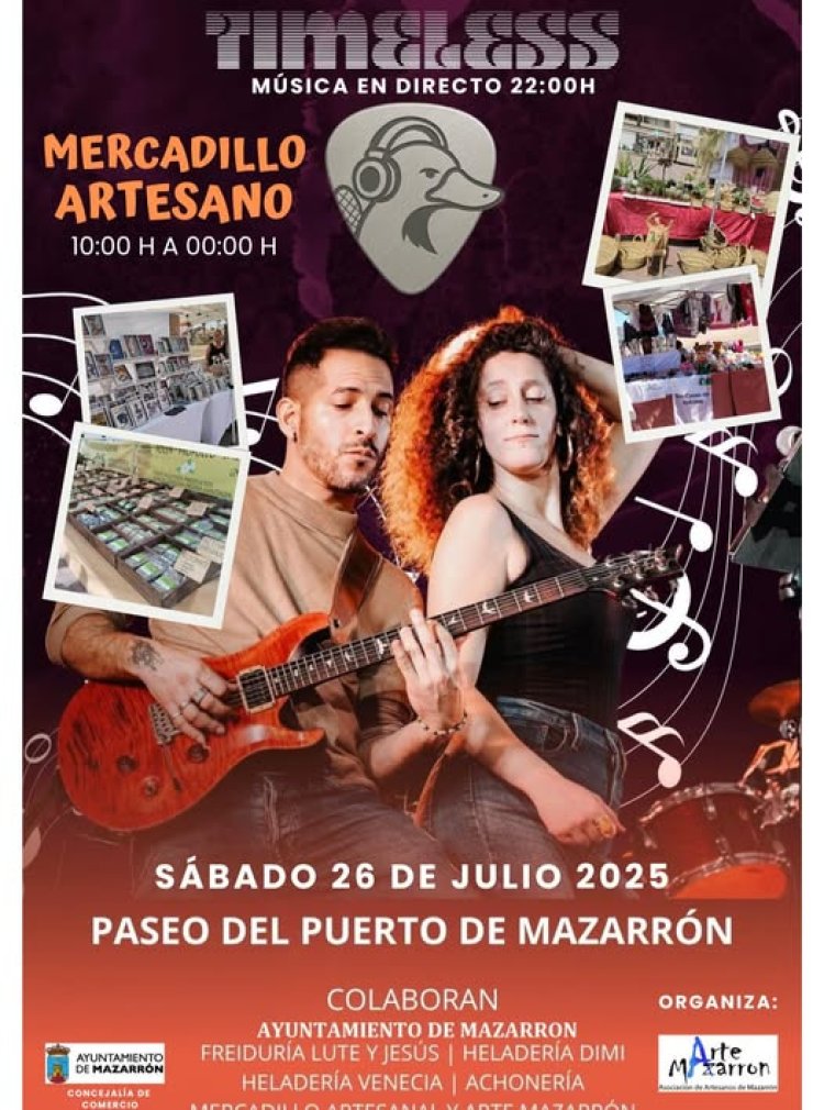 MERCADILLO ARTESANO : Sábado 26 de julio, de 10:00 a 00:00h + Actuación Musical