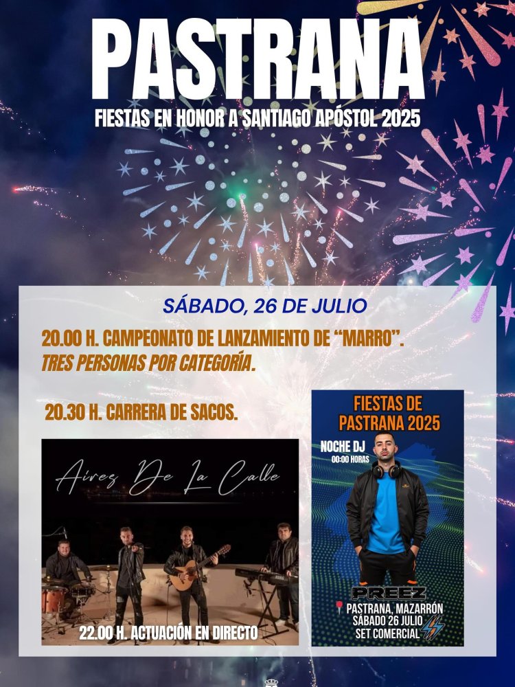 Programación de las Fiestas de Pastrana 2025.
