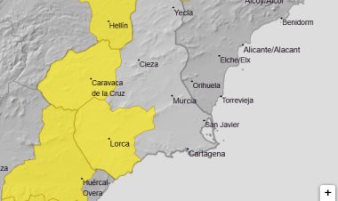 La Agencia Estatal de Meteorología emite boletín por fenómenos adversos de nivel amarillo por lluvia y tormenta en la Región de Murcia.