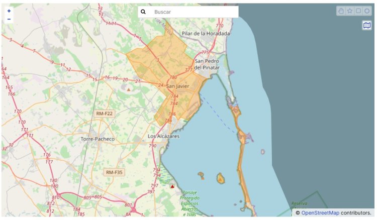La Dirección General de Seguridad Ciudadana y Emergencias activo anoche  el sistema ES-Alert por riesgo de inundaciones en Los Alcázares y San Javier