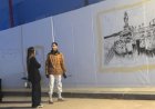 Mazarrón rinde homenaje a la historia de sus pescadores con un mural artístico de gran formato en el puerto pesquero