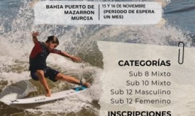 Mazarrón acoge este fin de semana los eventos de surf más esperados para jóvenes promesas del deporte