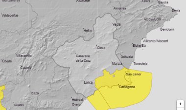 Meteorología informa de fenómeno meteorológico adverso por viento y fenómenos costeros en la Región de Murcia.