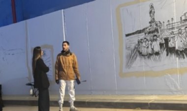 Mazarrón rinde homenaje a la historia de sus pescadores con un mural artístico de gran formato en el puerto pesquero