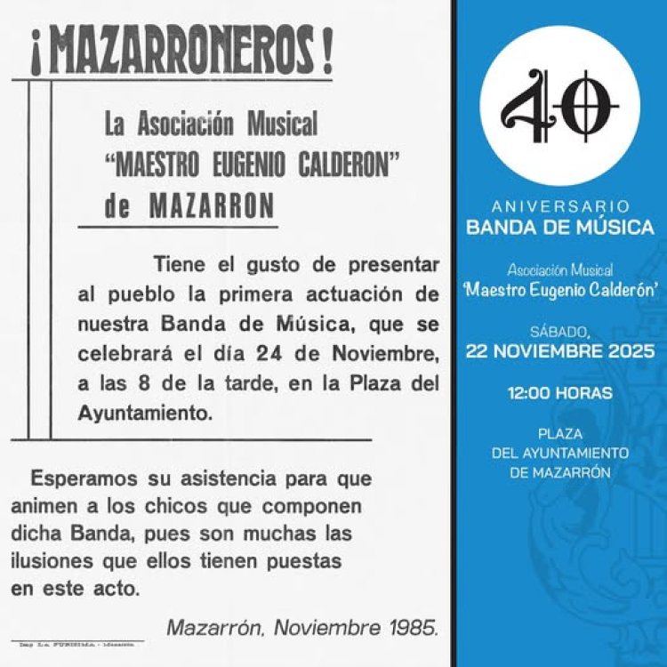 40 ANIVERSARIO DE LA BANDA DE MÚSICA DE MAZARRÓN