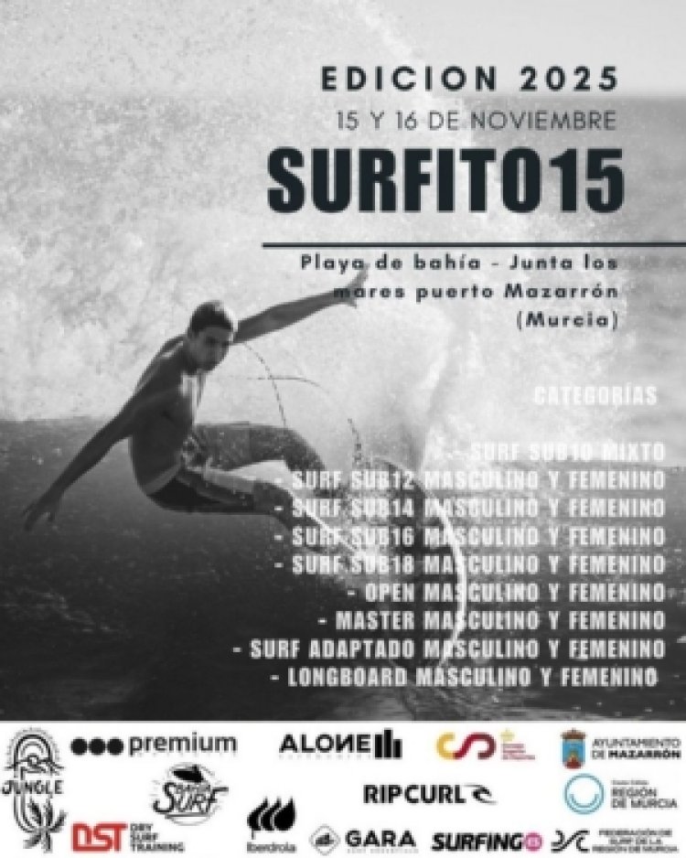 Mazarrón acoge este fin de semana los eventos de surf más esperados para jóvenes promesas del deporte