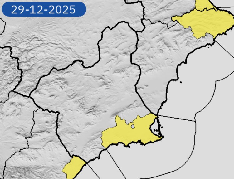 La AEMET mantiene AVISO de Fenómenos Meteorológicos Adversos para este lunes 29 de diciembre de 2025