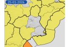 La Agencia Estatal de Meteorología actualiza los fenómenos adversos de nivel amarillo en la Región de Murcia.