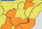 Meteorología emite avisos de nivel naranja para mañana viernes por rachas de viento que pueden llegar a los 90 km/h en algunas comarcas