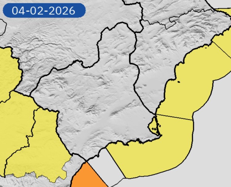 Meteorología advierte de viento hasta 60 km/h y olas de 3 m. mañana miércoles en el litoral del Campo de Cartagena y Mazarrón