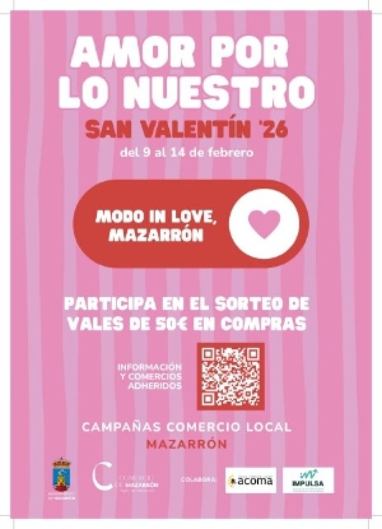 La Concejalía de Comercio lanza la campaña “Amor por lo nuestro” para dinamizar el comercio local en San Valentín