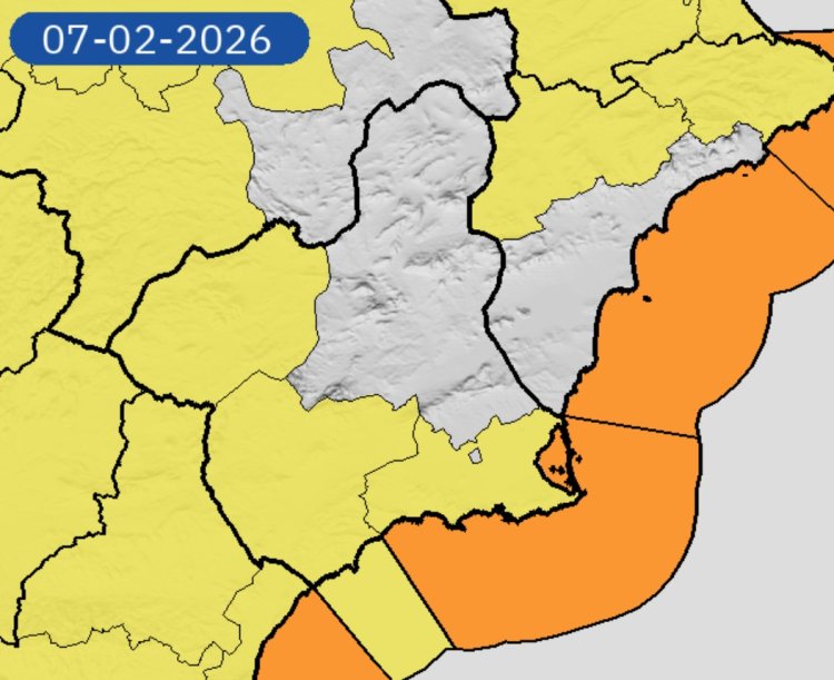 Meteorología advierte de viento que puede llegar a los 80 km/h y temporal en la costa con olas de 4 m. para mañana sábado