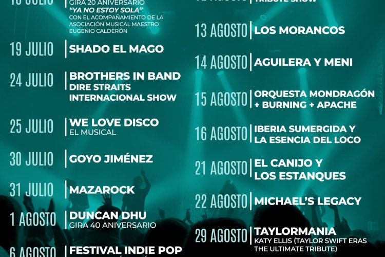 Mares de Papel avanza los primeros espectáculos de su programación 2026 con música, humor y grandes tributos internacionales