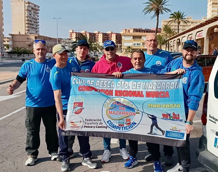 El Club de Pesca Puerto de Mazarrón brilla con luz propia en el Regional Mar Costa por Equipos