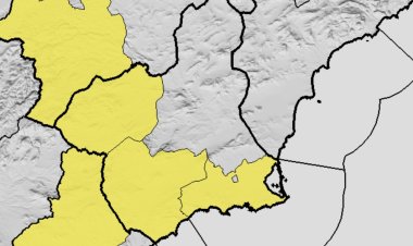La Aemet amplía al Noroeste, Guadalentín y Campo de Cartagena su aviso por viento (rachas hasta 70 km/h) para hoy