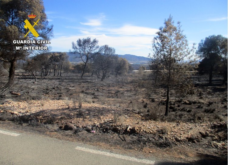 Una quema de restos de poda agrícola, origen del incendio en Sierra Espuña que arrasó más de 400 hectáreas