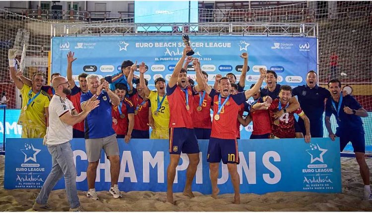 España conquista la Euro Beach Soccer League 2026. En esta selección han participado cuatro mazarroneros, (Chik y Domingo  Ardil, Pablo López, y José Oliver). A la ver fué elegido mejor jugador y máximo goleador Chiky Ardil y mejor portero Pablo López.