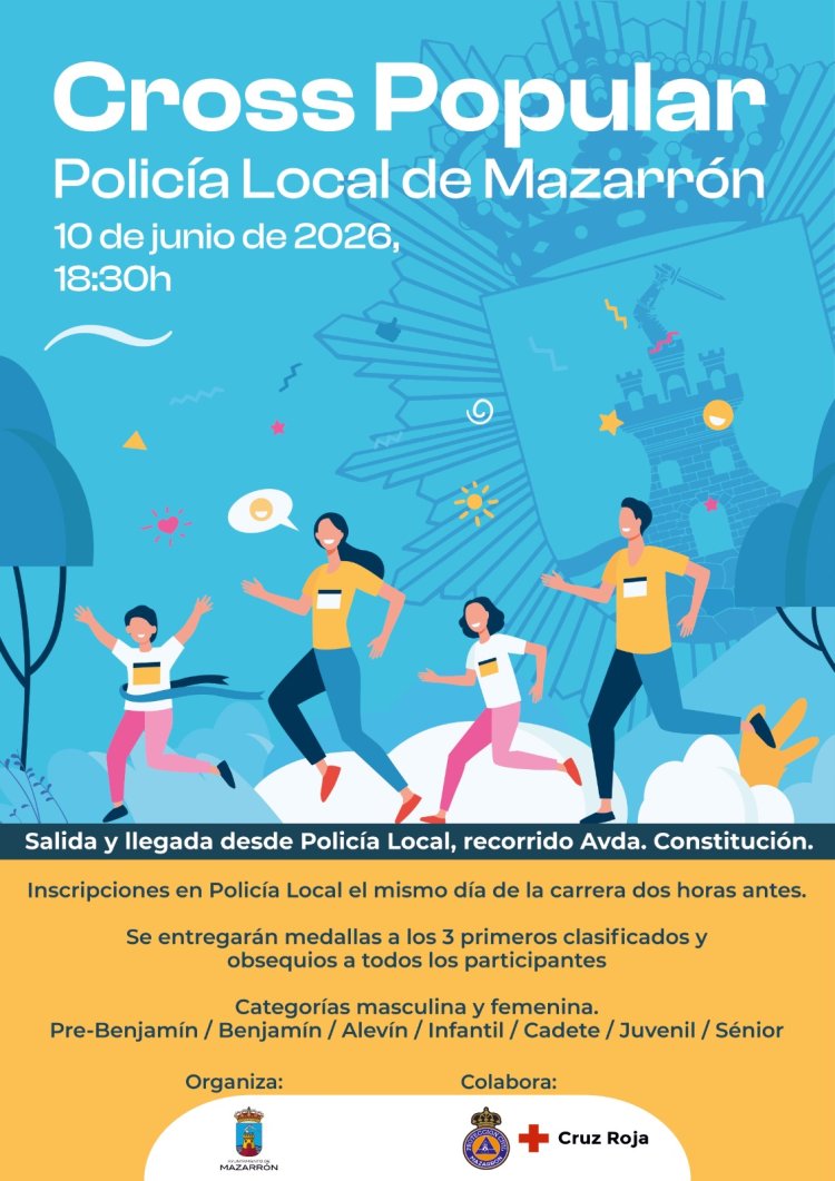 Presentado el Cross Popular de la Policía Local de Mazarrón que será el miércoles 10 de junio