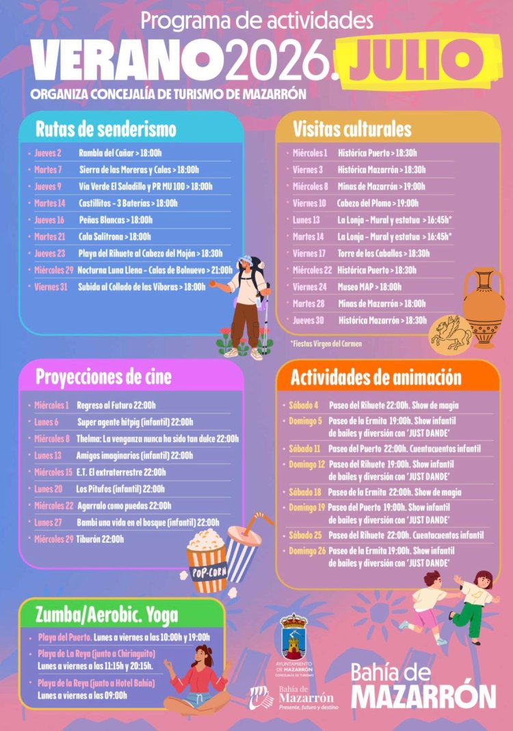 Presentada esta mañana la programación de las actividades durante los meses de julio y agosto 2026