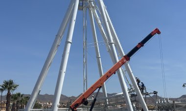 El Puerto de Mazarrón se prepara para estrenar su gran noria panorámica