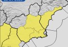 Meteorología actualiza aviso de fenómenos adversos por lluvias y tormentas para hoy viernes en la Región de Murcia