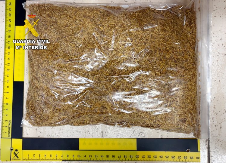 Sorprendido en Mazarrón con 25 kilos de tabaco de contrabando y el carné de conducir retirado