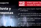AEMET advierte de un aumento de la intensidad de las lluvias previstas en el litoral de la Región de Murcia